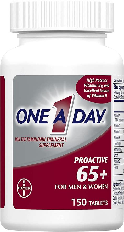 One A Day Proactive 65 Mens And Womens Multivitamin Supplement