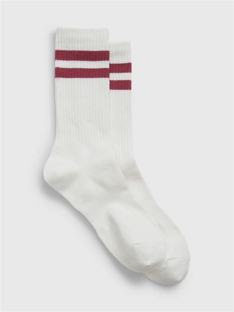 Stripe Quarter Crew Socks Gap