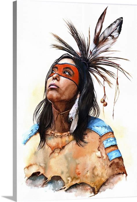 Watercolor Paintings Of Indians Us