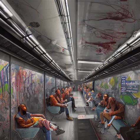 New York Subway Graffiti Masterpiece Hyperdetailed Stable Diffusion