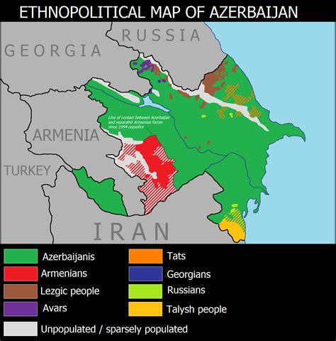 Ethnographic map of Azerbaijan, 2003 | Haritalar, Harita, Tarih