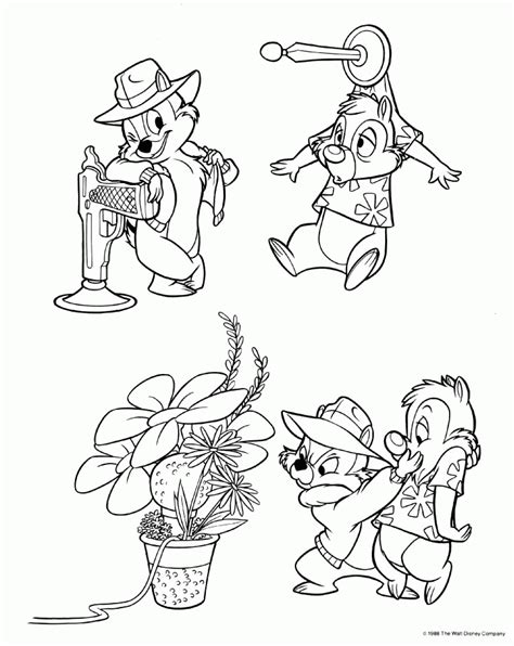 Chip And Dale Coloring Pages - Coloring Home