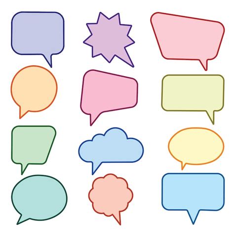 Premium Vector Speech Bubbles Colorful Free Vector