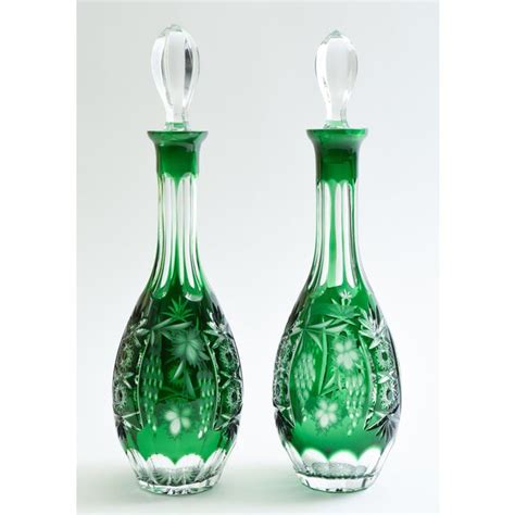 Vintage Pair Cut Crystal Decanters A Pair Chairish