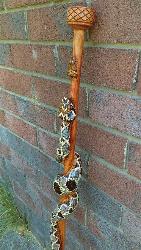 Snake Walking Stick Custom Walking Cane Hand Carved Your Choice Of