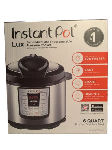 Instant Pot Lux In Multi Use Programmable Pressure Cooker Quart