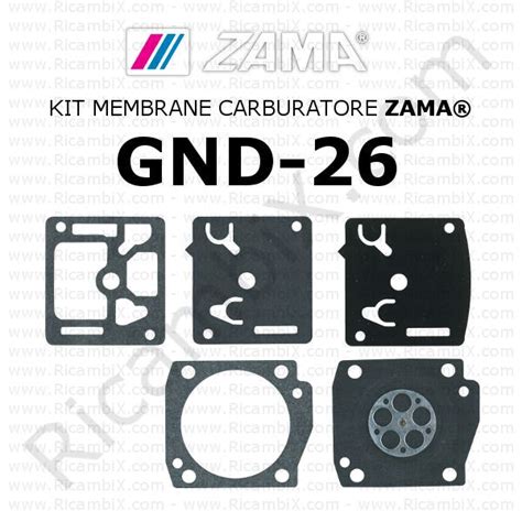 Kit Membrane Carburatore ZAMA GND 26 MEMBRANE E KIT RIPARAZIONE ZAMA