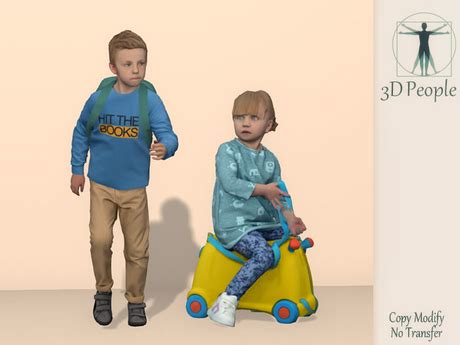 Second Life Marketplace - 3D People - Family - Playing Kids (4 LI)