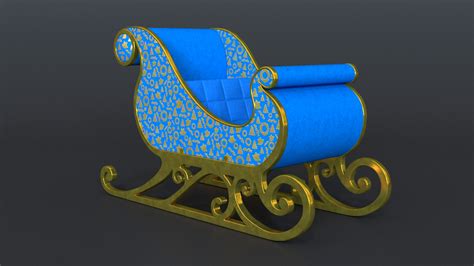 SANTA SLEIGH Free 3D Model - .c4d .3ds .obj .fbx .stl .x - Free3D