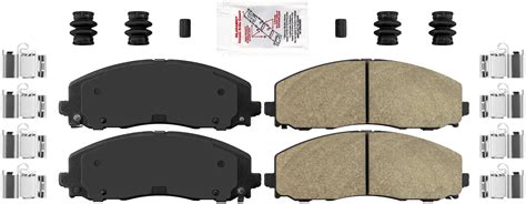 AmeriBRAKES Ceramic Disc Brake Pads With Included Lubricant And