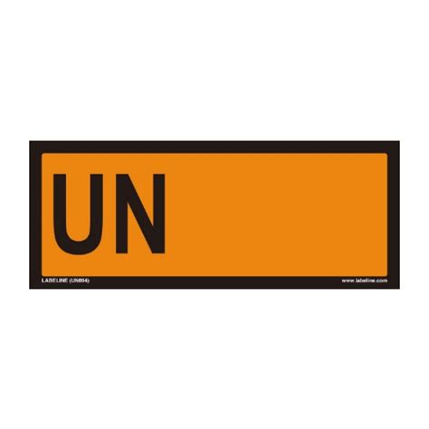 Orange Panel for UN Number - Dangerous Goods Placards - Labeline.com