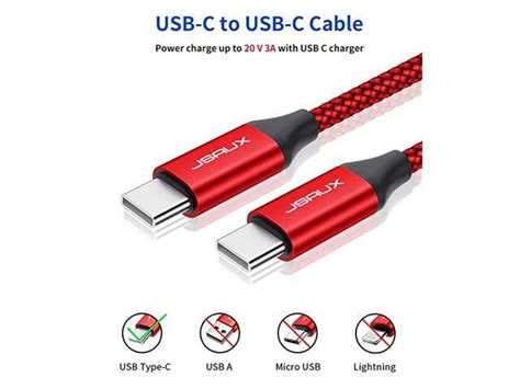 Usb C To Usb C 60w Cable 2pack 66ft Usb Type C Charger Cord Compatible