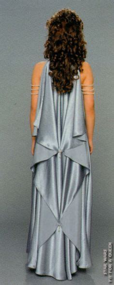 Padmé Amidala Steel Blue Silk Nightgown Photograph Star Wars Dress