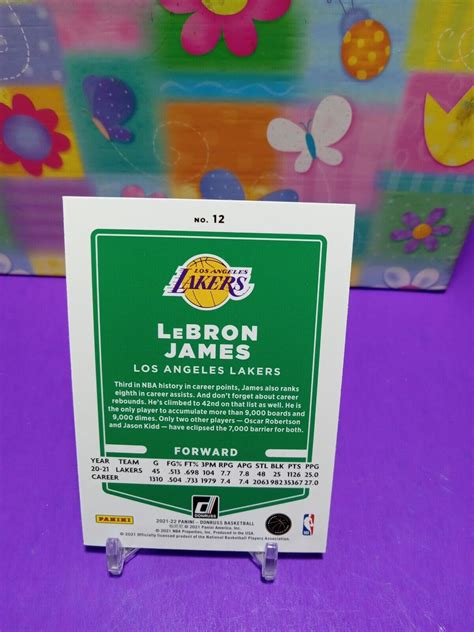 2021 22 Panini Donruss Holo Green Yellow Laser 12 LeBron James EBay