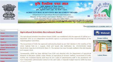 Asrb Recruitment 2022 कृषि क्षेत्र में 349 पदों पर निकली वैकेंसी मिलेगा 218200 रुपए तक वेतन