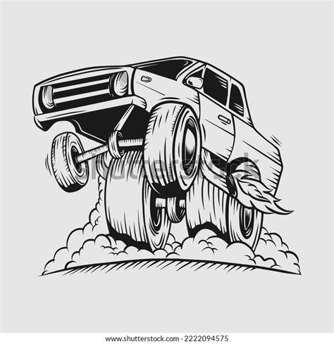 Hot Rod Monster Car Illustration Stock Vector Royalty Free 2222094575 Shutterstock