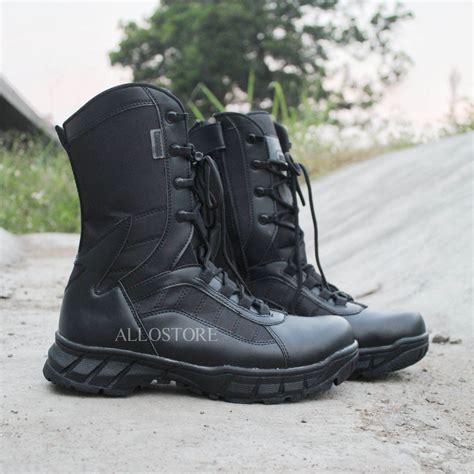 Sepatu Pdl Tni Polri Satpam Safety Boot Ujung Besi Tactical Outdoor