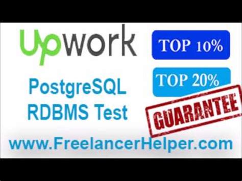 Pass Upwork PostgreSQL RDBMS Test Answers TOP 10 QuadExcel