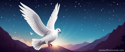 Pop Art Placard: Dove for World Peace | Stable Diffusion Online