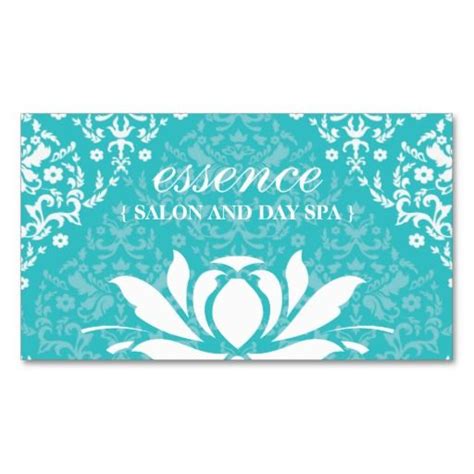 Damask Lotus Day Spa Business Cards Zazzle Spa Business Cards