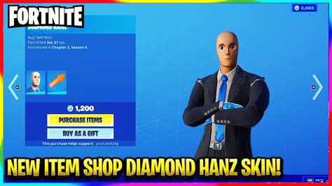 FORTNITE NEW DIAMOND HANZ STONKS SKIN IN ITEM SHOP Fortnite April