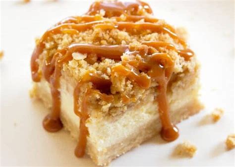 Caramel Apple Crisp Cheesecake Bars Recipe Healthy Testy Recipe