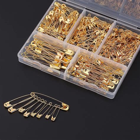 Mr Pen 300 Pack Golden Safety Pins Assorted Sizes Sewing Fine Safety Metal Pins For Clothes