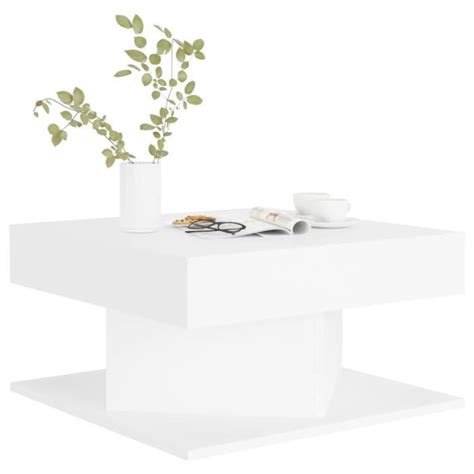 Zerodis Table Basse Blanc X X Cm Agglom R Re Cdiscount Maison