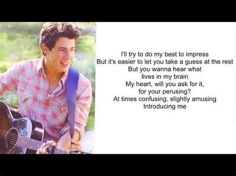 Nick Jonas Introducing Me Lyrics YouTube