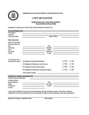 Fillable Online Saldo Application The City Of Easton Fax Email Print