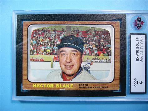 1966 67 TOPPS NHL HOCKEY CARD 1 TOE BLAKE KSA 2 GD SHARP 66 67 TOPPS