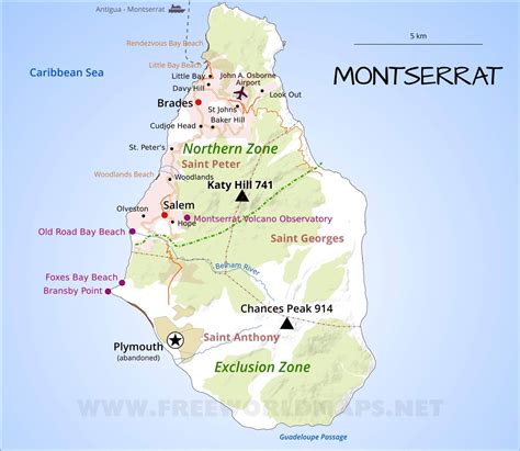 Where Is Montserrat On The World Map United States Map