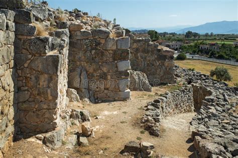 Ruins Of Ancient Acropolis Of Tiryns A Mycenaean Archaeological Site