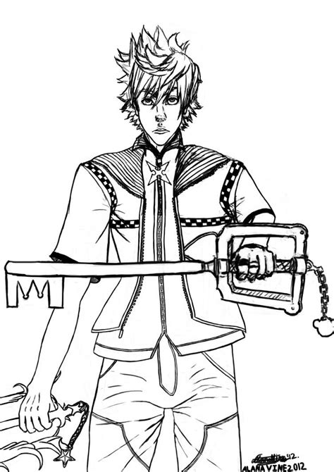 Kingdom Hearts Roxas Sketch By Water Rider16 On Deviantart