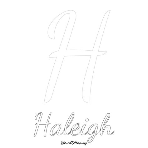 Haleigh Free Printable Name Stencils With Unique Typography Styles