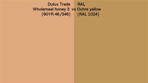 Dulux Trade Wholemeal Honey Yr Vs Ral Ochre Yellow Ral