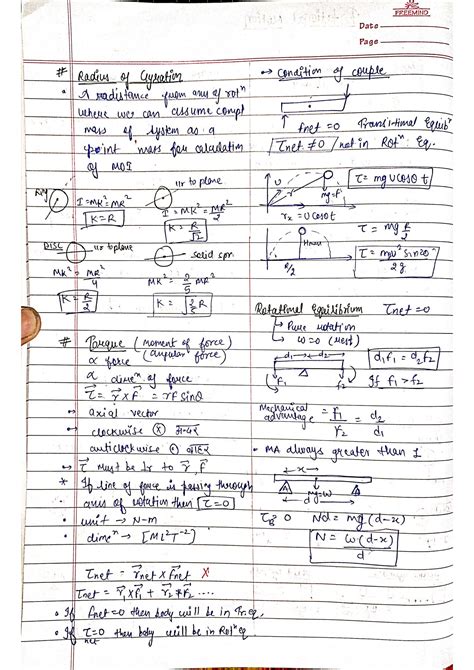 Solution Short Notes On Rotational Mechanics Studypool