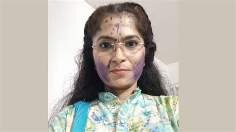 Shiv Sena Leader Ayodhya Poul Allegedly Assaulted Ink Thrown At Her In