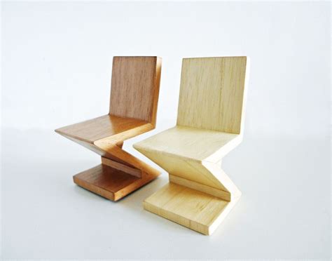 Miniatura Cadeira Zig Zag Designer Gerrit Rietveld 1932 Item De