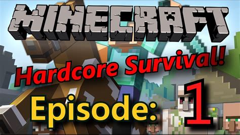 Minecraft Hardcore Survival Mode Episode 1 Uh Oh Creepy Crawlies