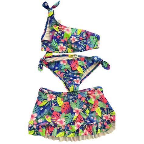 Bikini De Infantil Niña Y Pareo Estampado