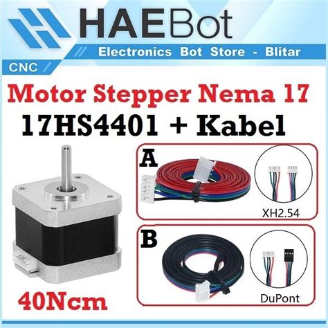 Jual Motor Stepper Nema Hs Kabel Mm Mm A Nm Cnc D