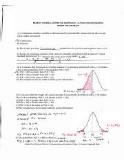 Chapter In Class Examples Solutions Pdf Random Variables And Normal