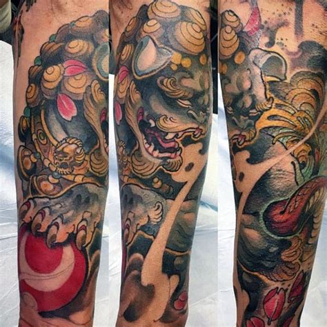 100 Foo Dog Tattoo Designs For Men - Chinese Gaurdian Lions