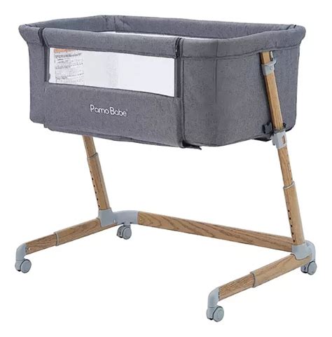 Cuna Colecho Para Beb Pamo Babe Mois S Con Altura Ajustable Color Gris Mercadolibre