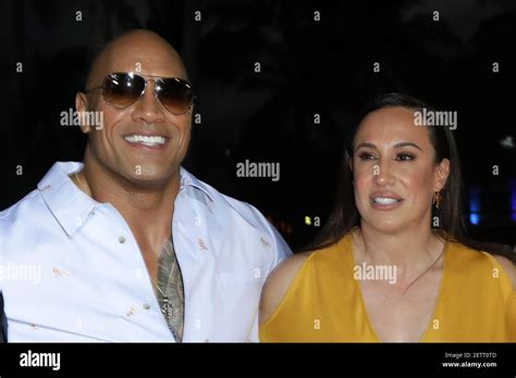 Dwayne Johnson And Dany Garcia Are Seen During Arrivals At The Baywatch