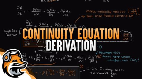 Continuity Equation Derivation In Rectangular Coordinates Youtube