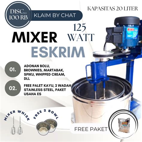 Mixer Eskrim Kapasitas 2kg Alat Pengaduk Adonan Eskrim Lazada Indonesia