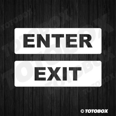 Enter Exit Decal Vinyl Sticker Sign Door Wall Window Decals Ebay