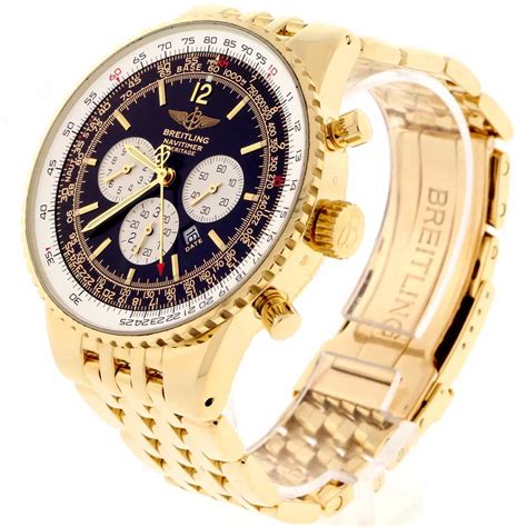 Breitling Navitimer World Heritage 18k Yellow Gold Chronograph Automat